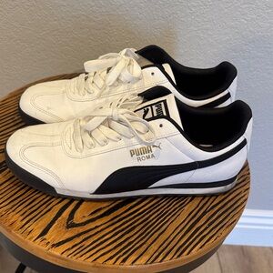 Puma Roma White and Black Sneakers